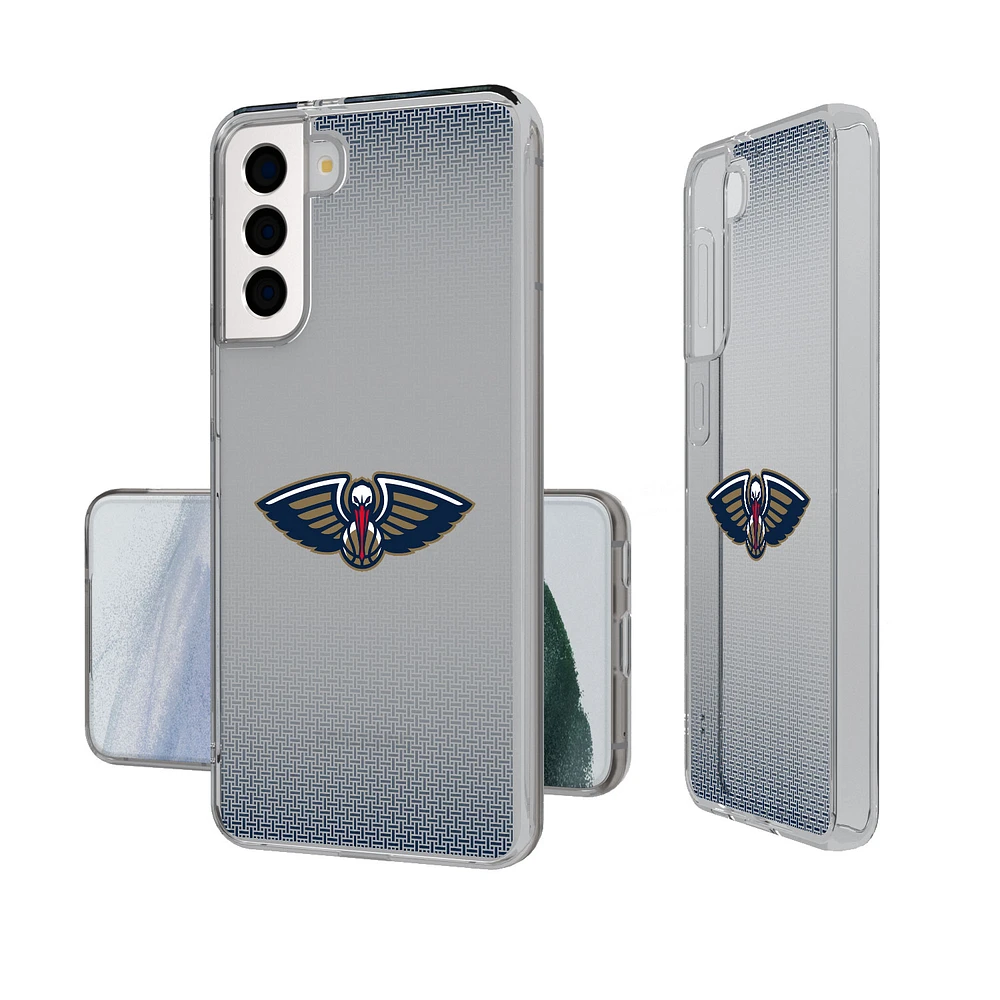 New Orleans Pelicans Linen Logo Galaxy Clear Case