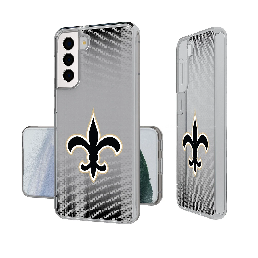 New Orleans Saints Linen Logo Galaxy Clear Case