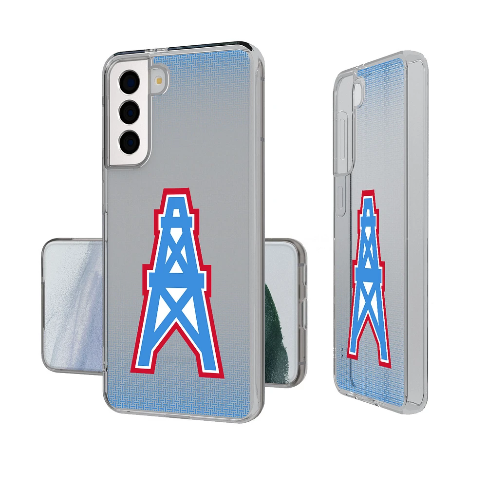 Houston Oilers Linen Logo Galaxy Clear Case