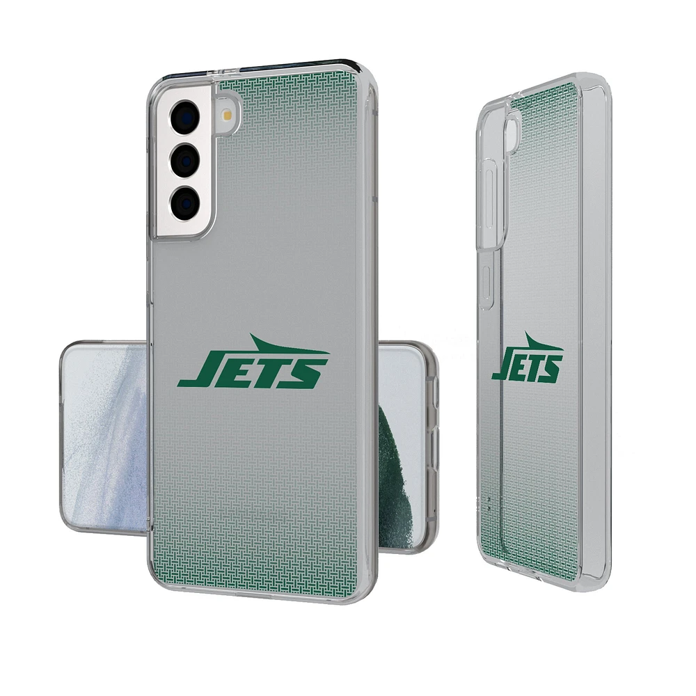 New York Jets Linen Logo Galaxy Clear Case