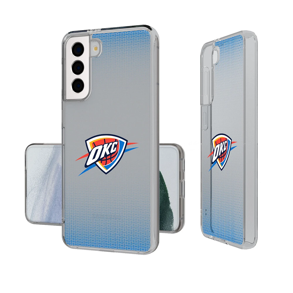 Oklahoma City Thunder Linen Logo Galaxy Clear Case