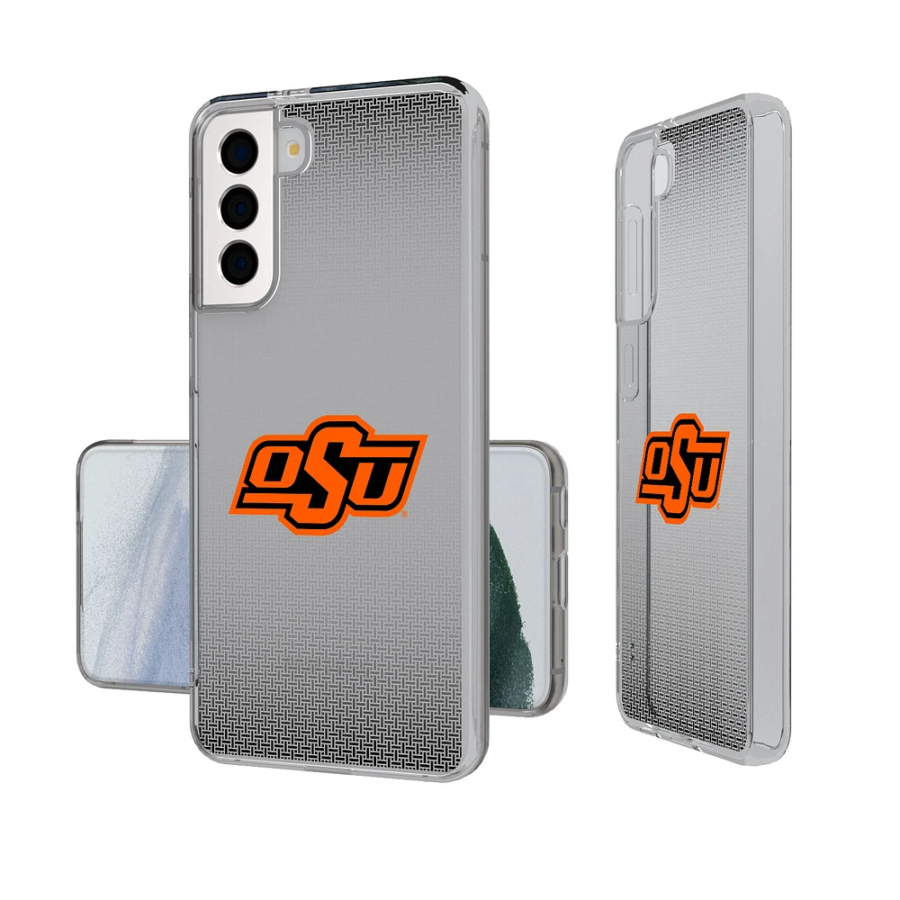 Oklahoma State Cowboys Linen Logo Galaxy Clear Case
