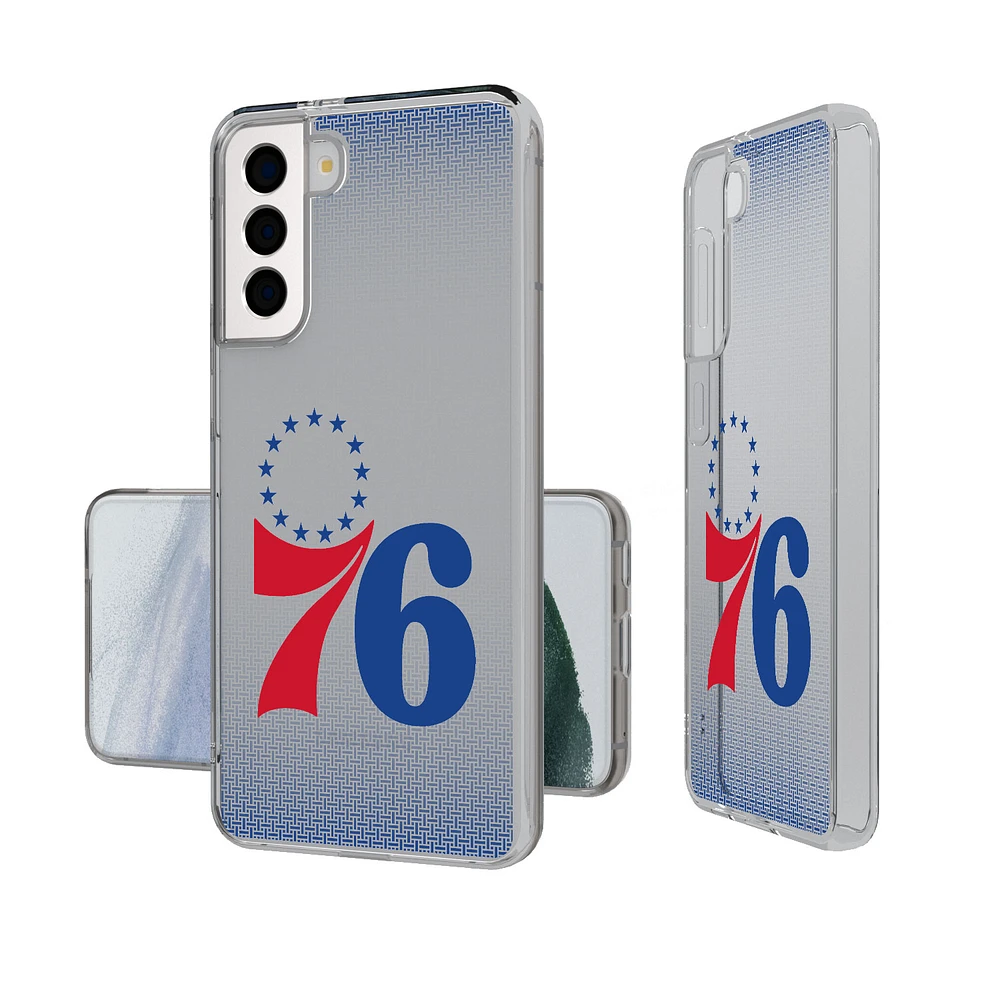 Philadelphia 76ers Linen Logo Galaxy Clear Case