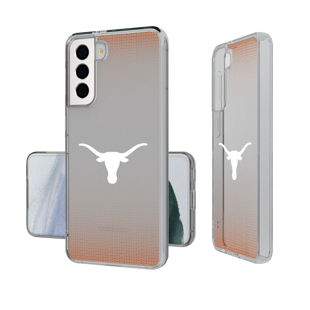 Texas Longhorns Linen Logo Galaxy Clear Case