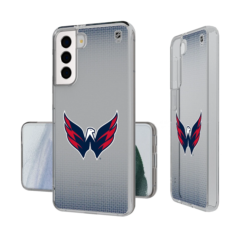 Washington Capitals Linen Logo Galaxy Clear Case