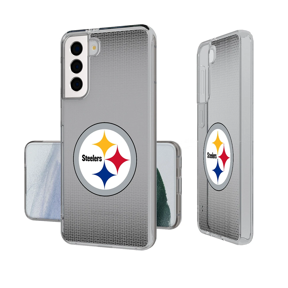 Pittsburgh Steelers Linen Logo Galaxy Clear Case