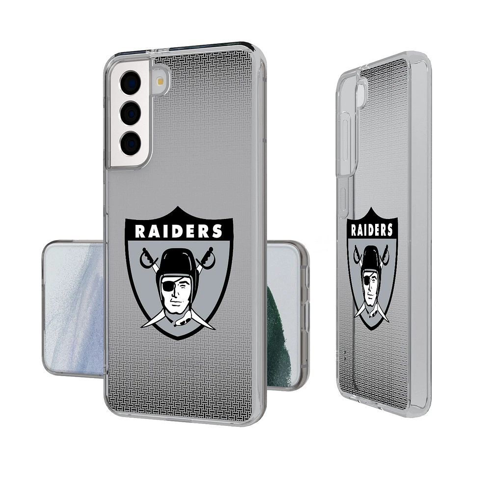 Oakland Raiders Linen Logo Galaxy Clear Case