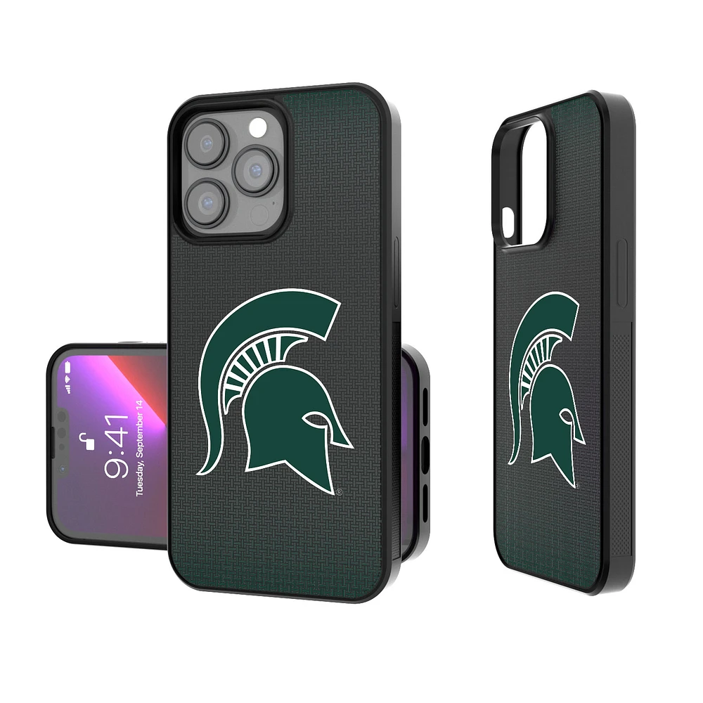 Michigan State Spartans Linen Logo iPhone Bump Case