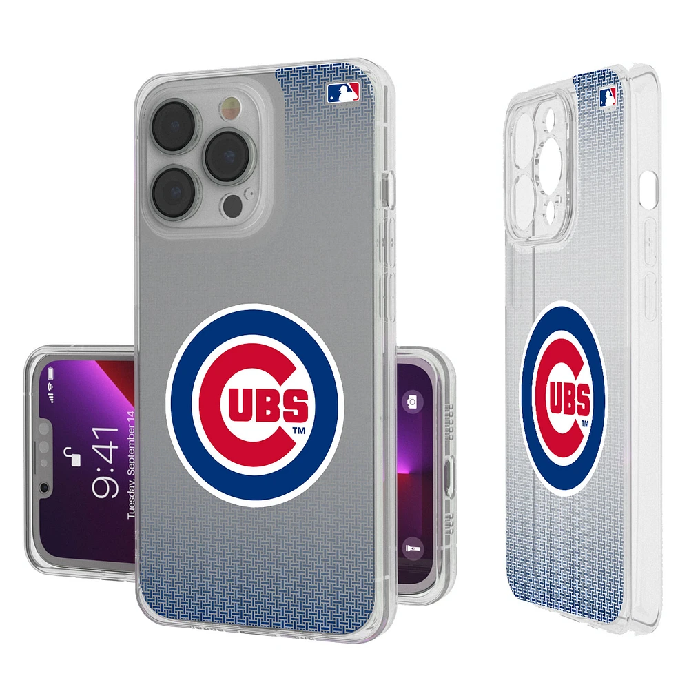 Chicago Cubs Linen Logo iPhone Clear Case