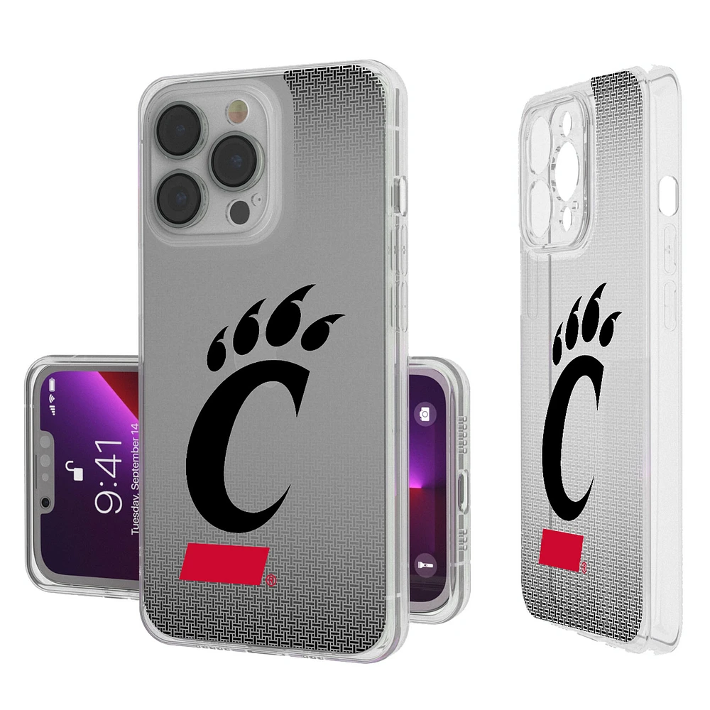 Cincinnati Bearcats Linen Logo iPhone Clear Case