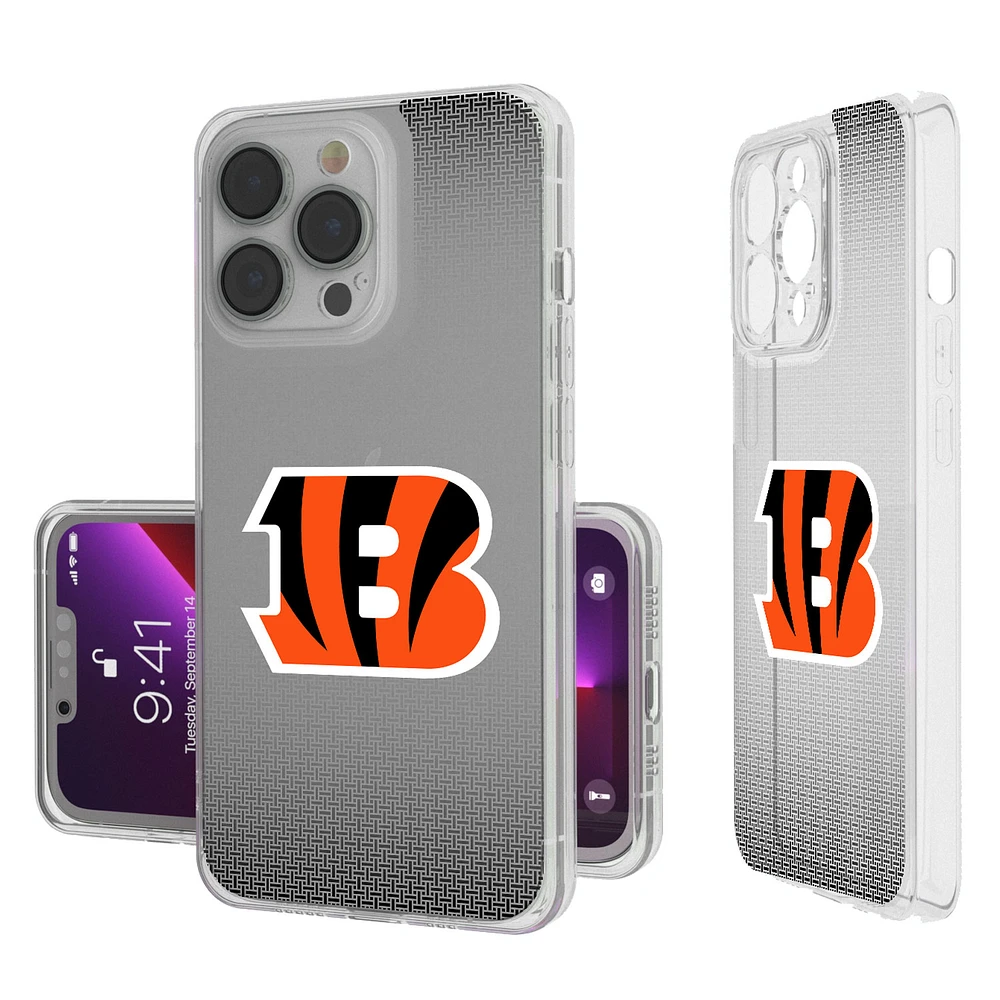 Cincinnati Bengals Linen Logo iPhone Clear Case