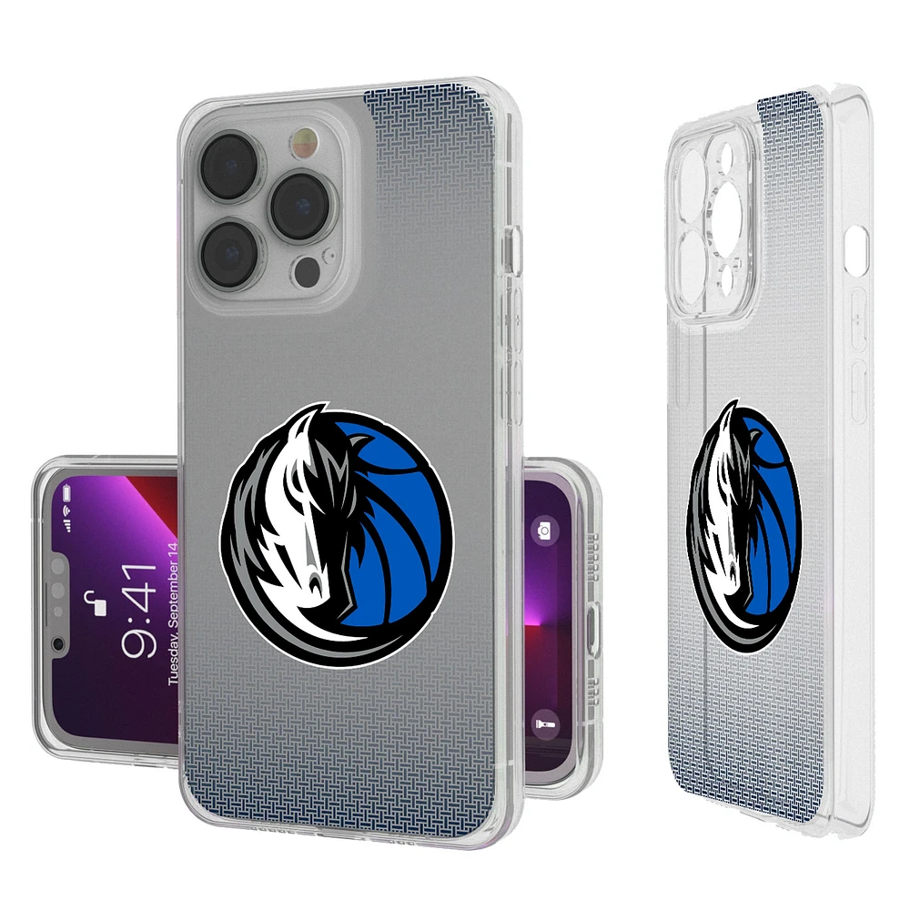 Dallas Mavericks Linen Logo iPhone Clear Case