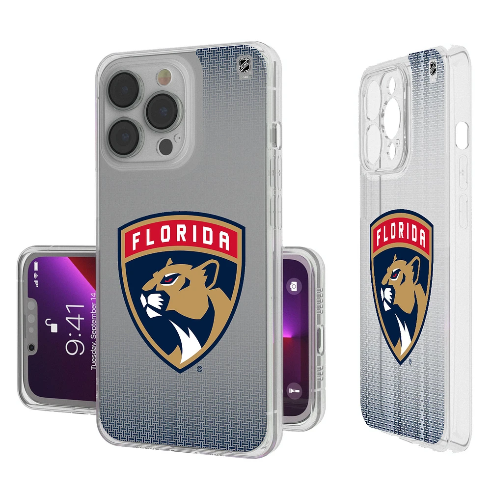 Florida Panthers Linen Logo iPhone Clear Case