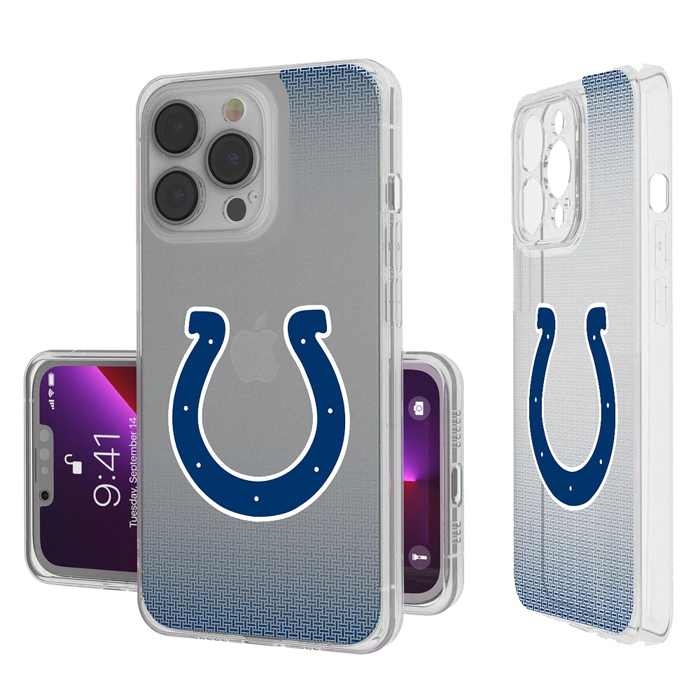 Indianapolis Colts Linen Logo iPhone Clear Case
