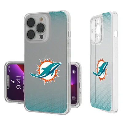 Miami Dolphins Linen Logo iPhone Clear Case