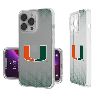 Miami Hurricanes Linen Logo iPhone Clear Case