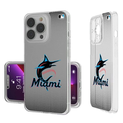 Miami Marlins Linen Logo iPhone Clear Case