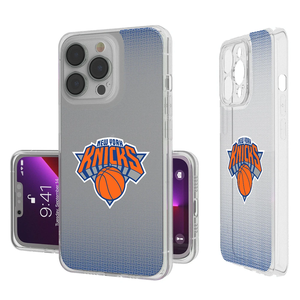 New York Knicks Linen Logo iPhone Clear Case