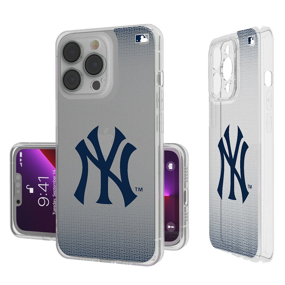 New York Yankees Linen Logo iPhone Clear Case