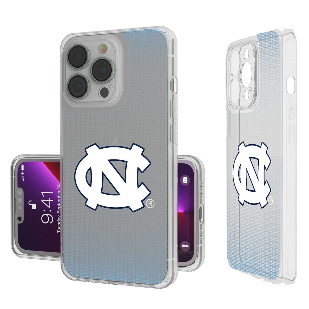 North Carolina Tar Heels Linen Logo iPhone Clear Case