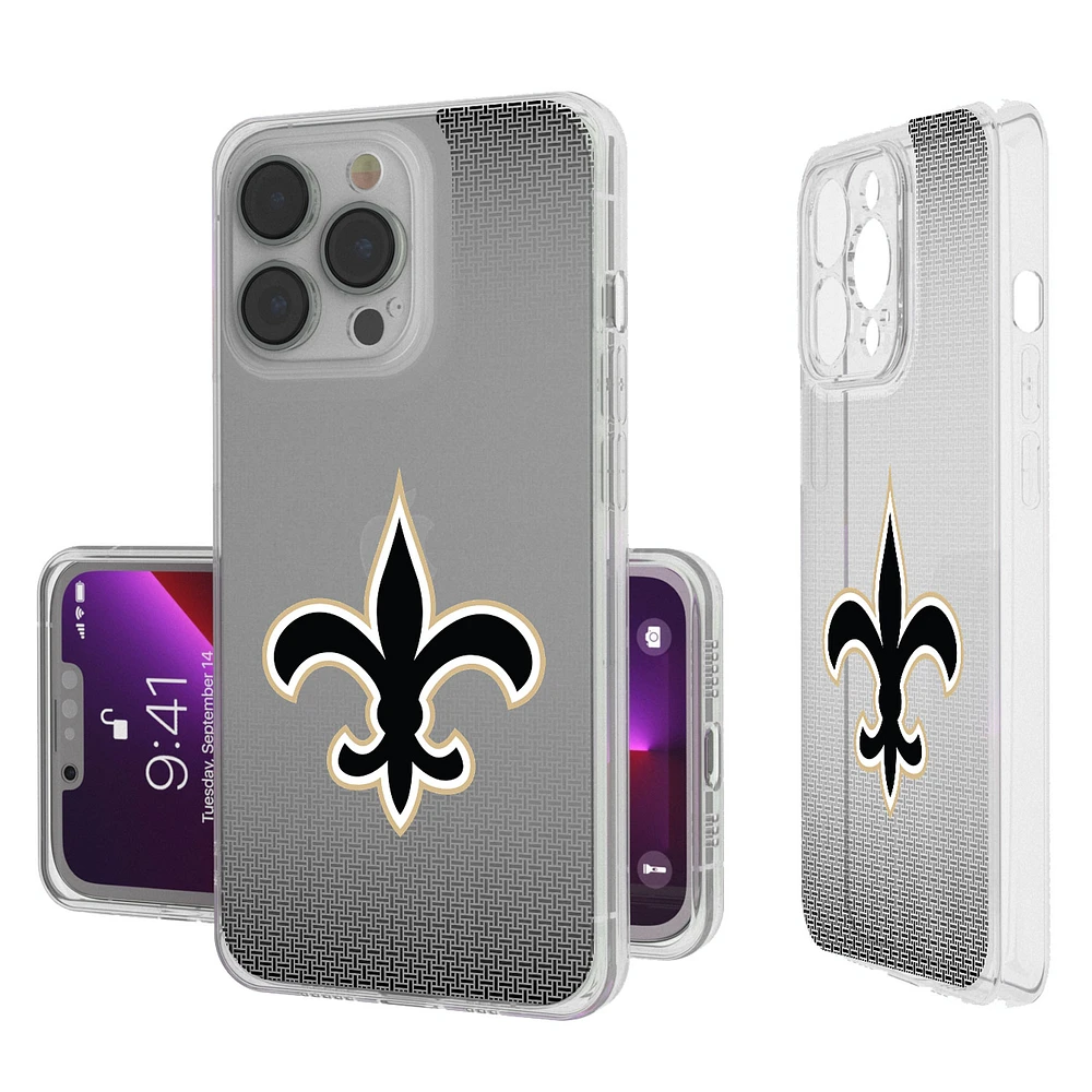 New Orleans Saints Linen Logo iPhone Clear Case