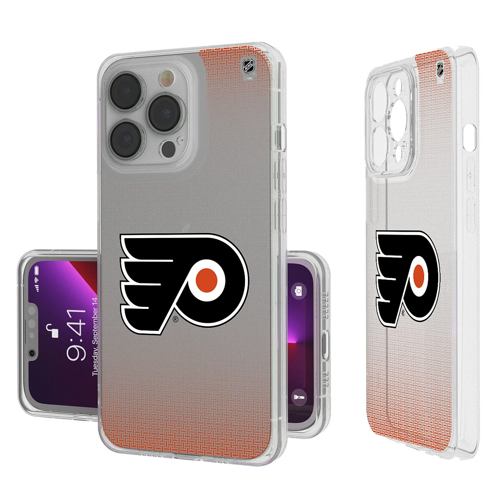 Philadelphia Flyers Linen Logo iPhone Clear Case