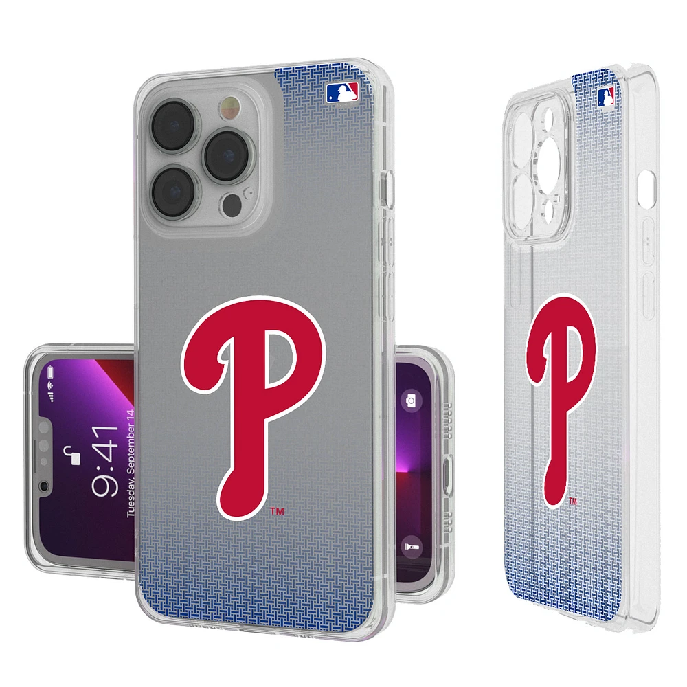 Philadelphia Phillies Linen Logo iPhone Clear Case
