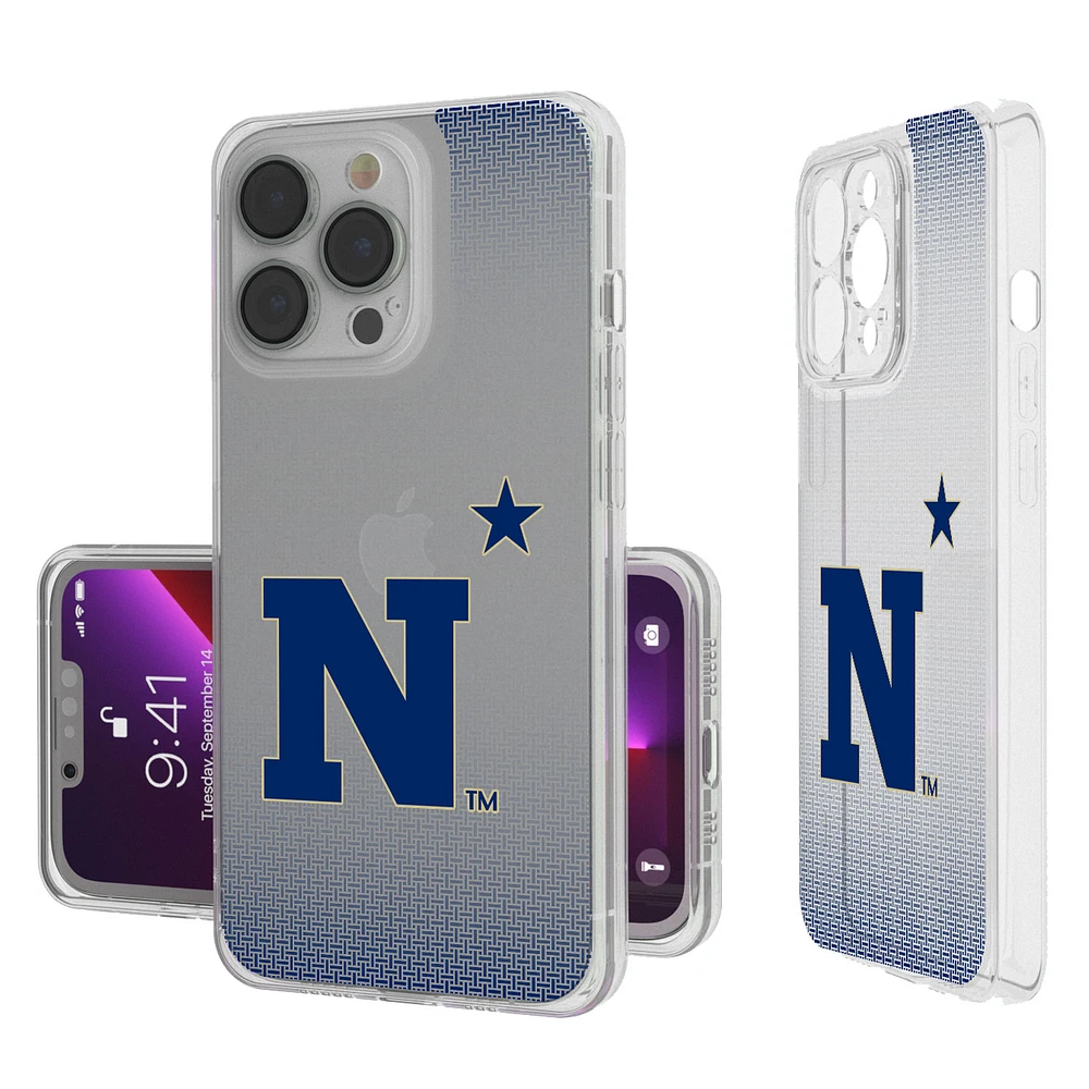 Navy Midshipmen Linen Logo iPhone Clear Case