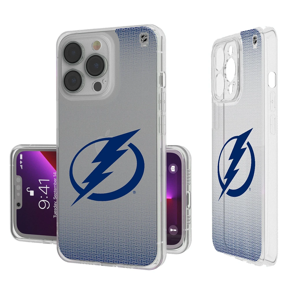 Tampa Bay Lightning Linen Logo iPhone Clear Case