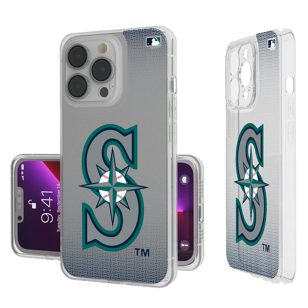Seattle Mariners Linen Logo iPhone Clear Case