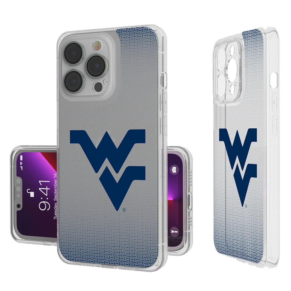 West Virginia Mountaineers Linen Logo iPhone Clear Case