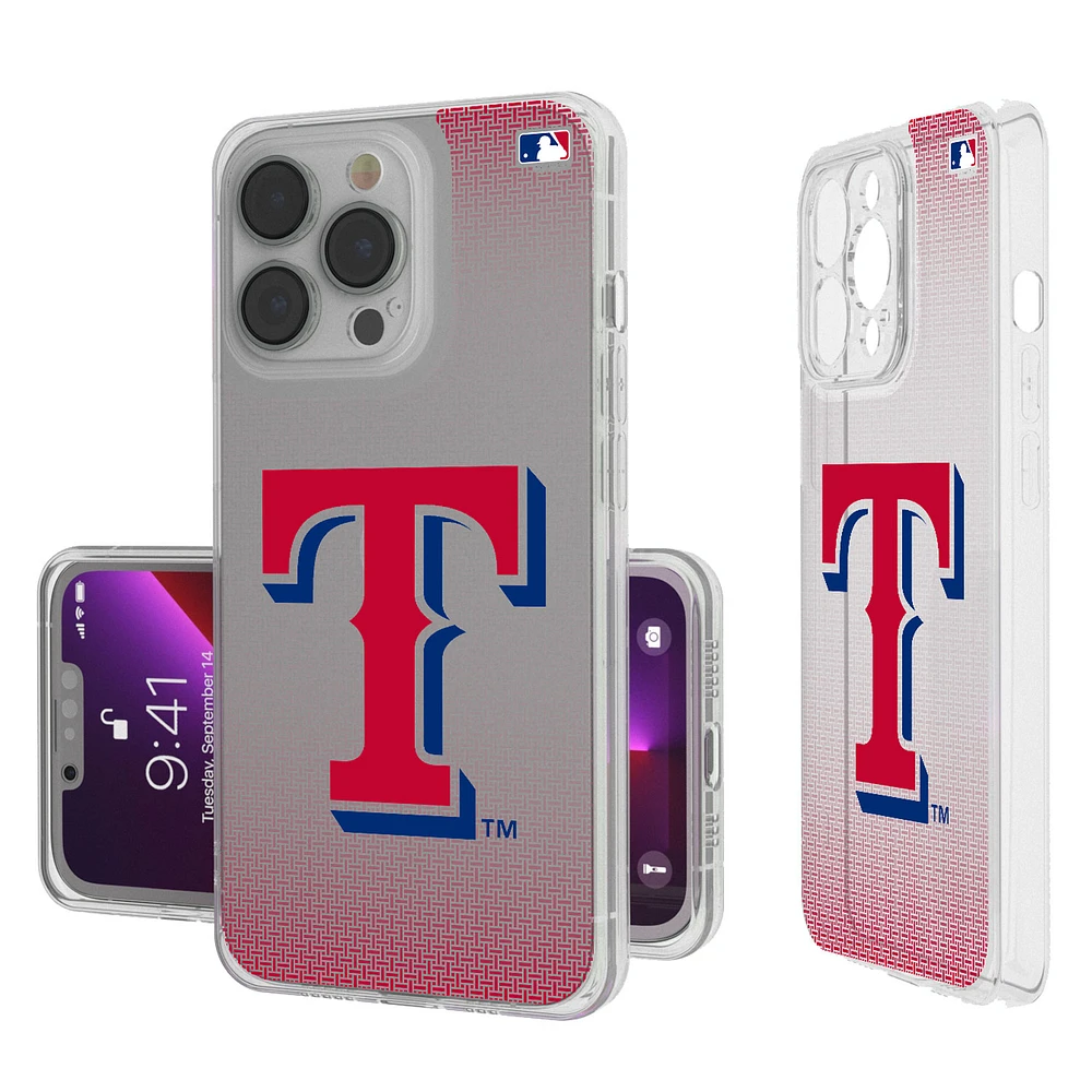 Texas Rangers Linen Logo iPhone Clear Case