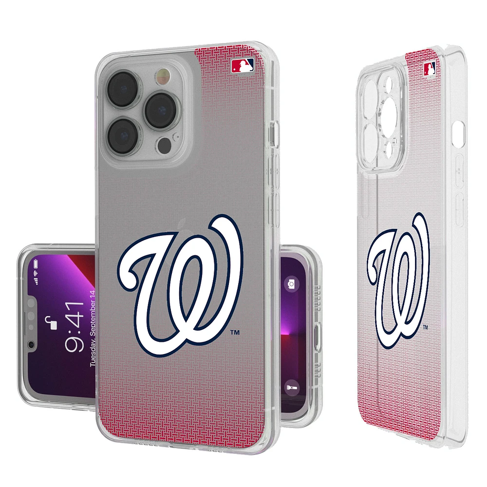 Washington Nationals Linen Logo iPhone Clear Case