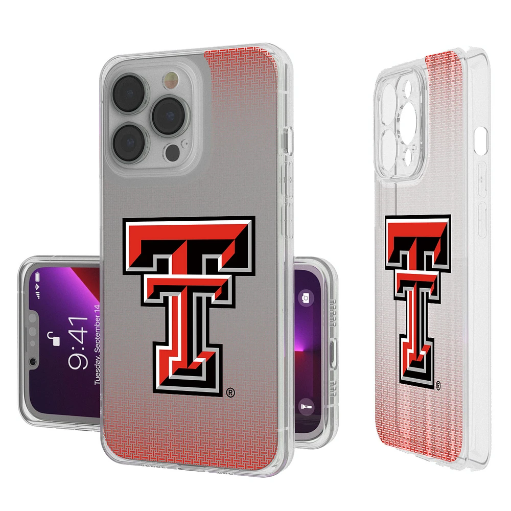 Texas Tech Red Raiders Linen Logo iPhone Clear Case
