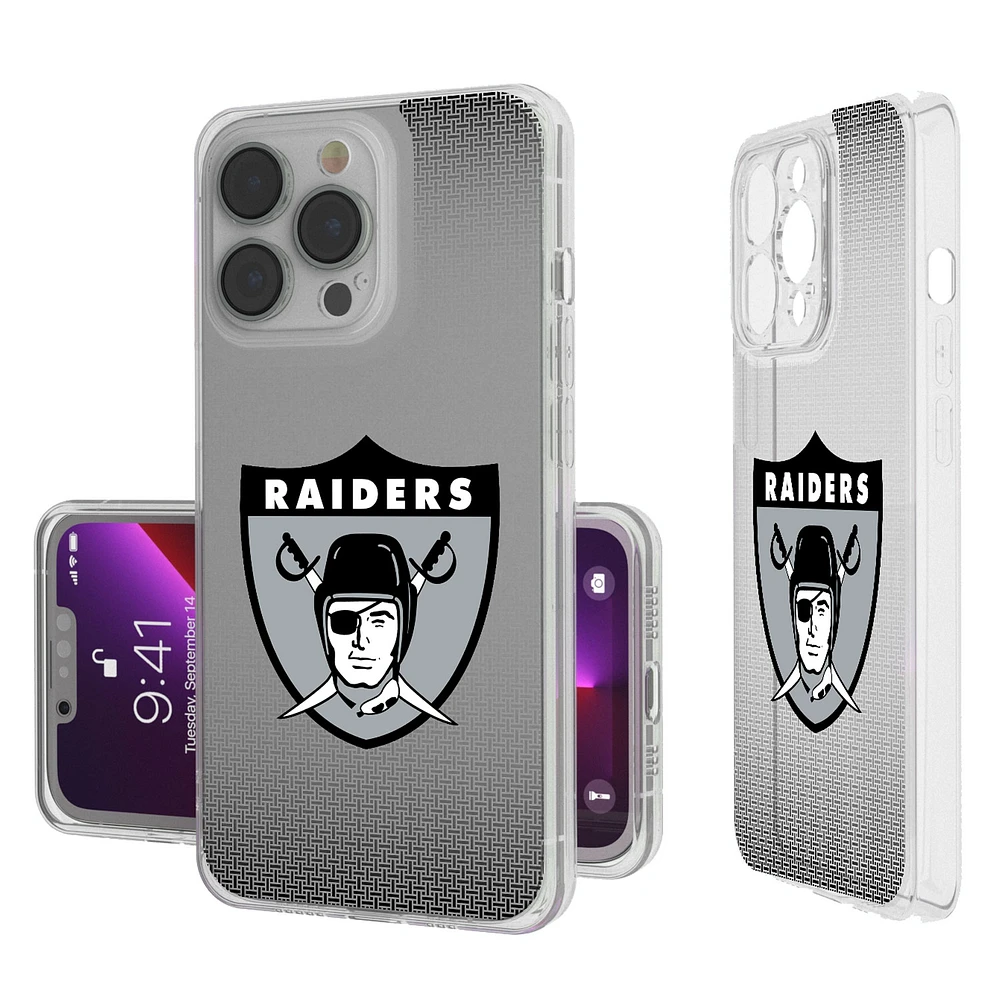 Oakland Raiders Linen Logo iPhone Clear Case