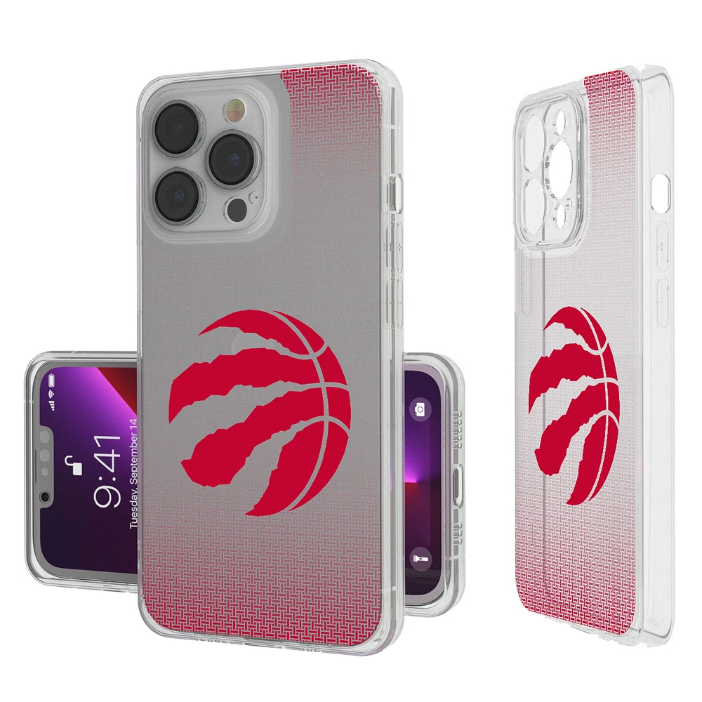 Toronto Raptors Linen Logo iPhone Clear Case