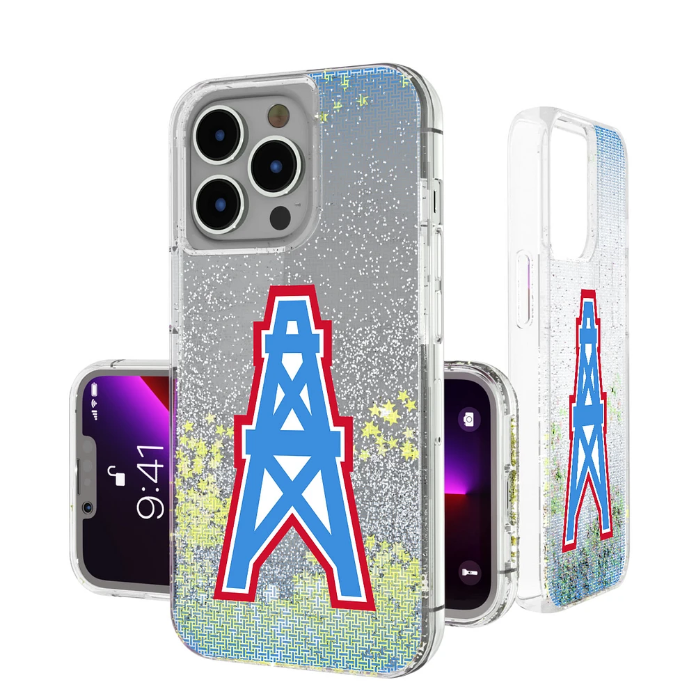 Houston Oilers Linen Logo iPhone Glitter Case