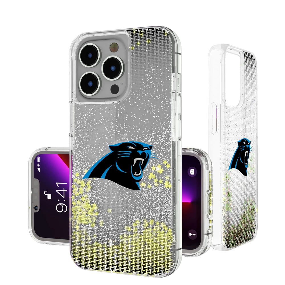 Carolina Panthers Linen Logo iPhone Glitter Case