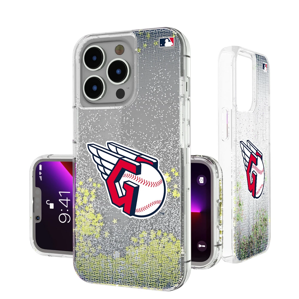 Cleveland Guardians Linen Logo iPhone Glitter Case