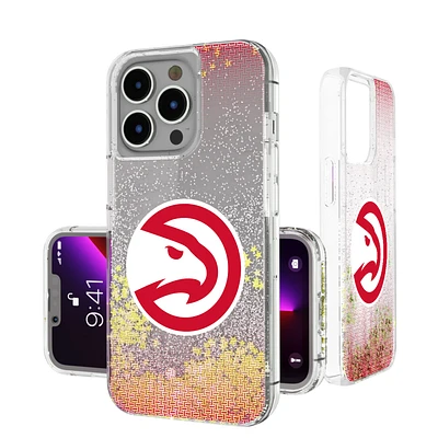 Atlanta Hawks Linen Logo iPhone Glitter Case