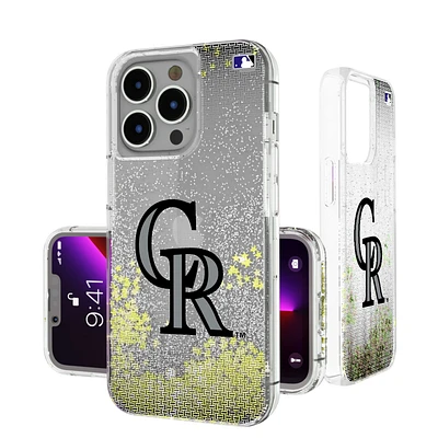 Colorado Rockies Linen Logo iPhone Glitter Case