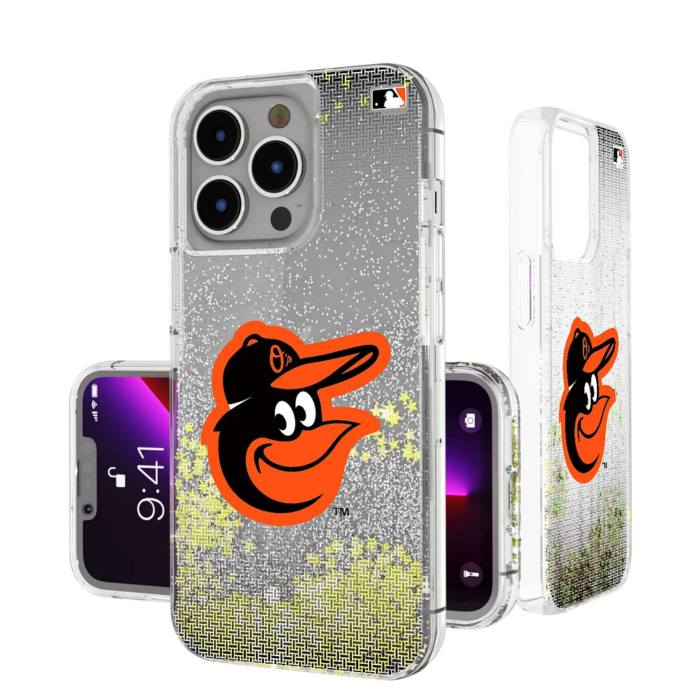 Baltimore Orioles Linen Logo iPhone Glitter Case