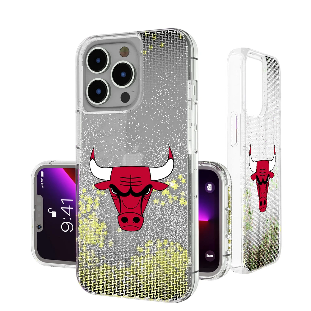 Chicago Bulls Linen Logo iPhone Glitter Case