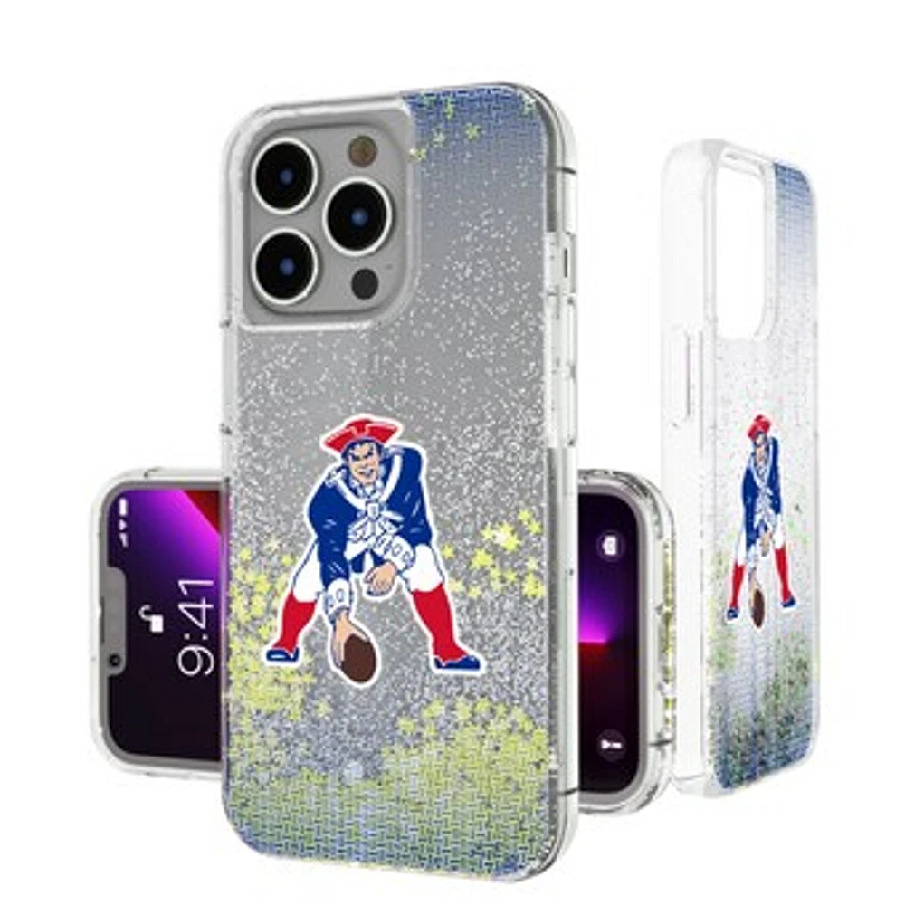 New England Patriots Linen Logo iPhone Glitter Case