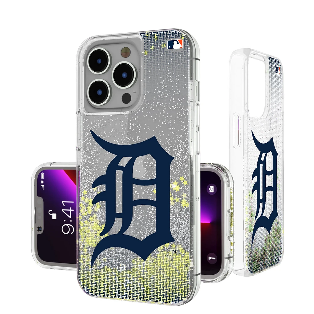 Detroit Tigers Linen Logo iPhone Glitter Case