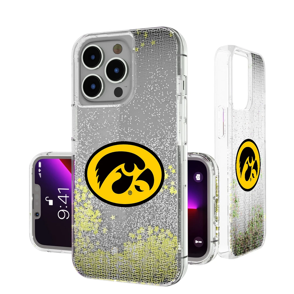 Iowa Hawkeyes Linen Logo iPhone Glitter Case