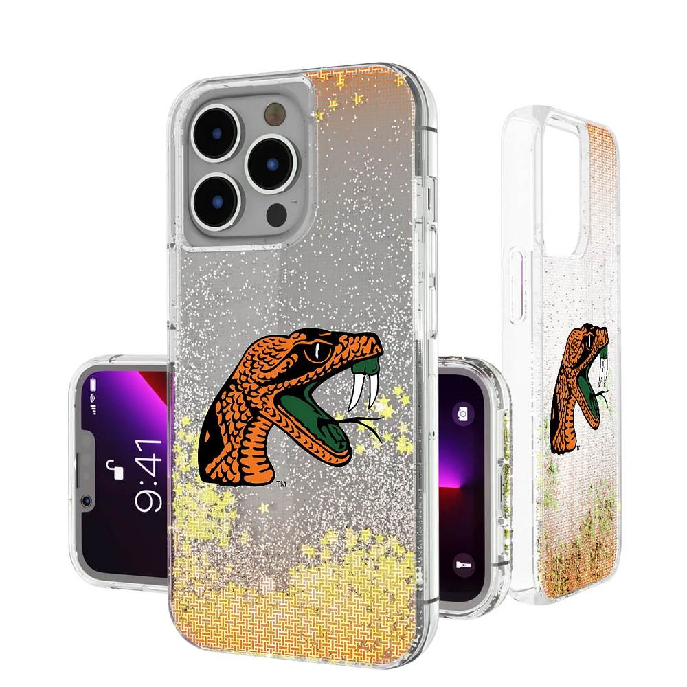 Florida A&M Rattlers Linen Logo iPhone Glitter Case