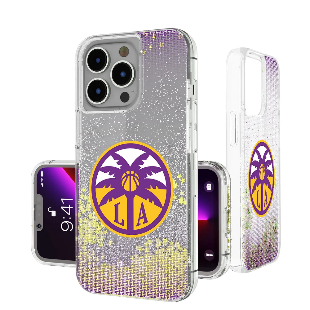 Los Angeles Sparks Linen Logo iPhone Glitter Case