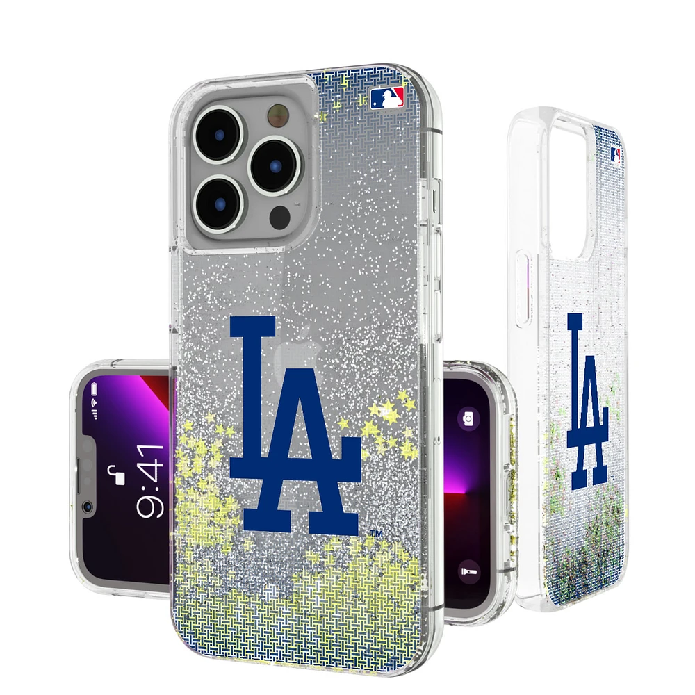Los Angeles Dodgers Linen Logo iPhone Glitter Case