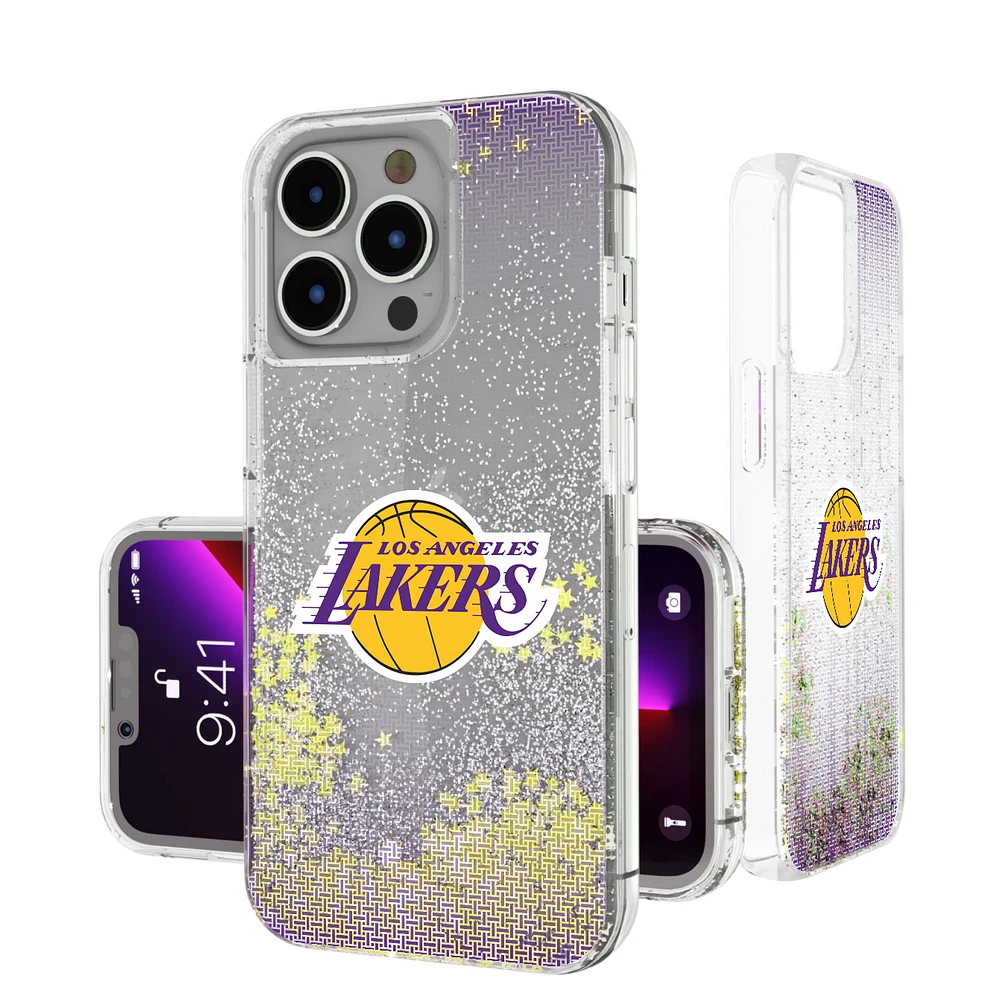 Los Angeles Lakers Linen Logo iPhone Glitter Case